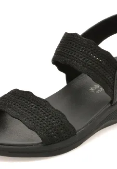Sandale SKECHERS negre, ARYA, din material textil imagine