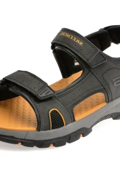 Sandale SKECHERS negre, TRESMEN, din piele ecologica imagine