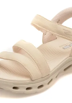Sandale SKECHERS nude, 141269, din material textil imagine
