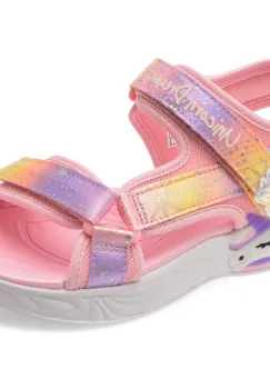 Sandale SKECHERS roz, 302682L, din material textil imagine