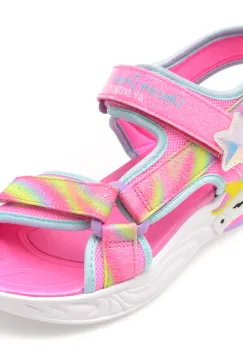 Sandale SKECHERS roz, 303107L, din material textil imagine