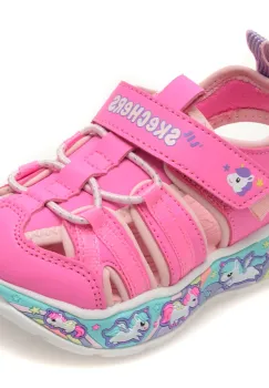 Sandale SKECHERS roz, 303162N, din piele ecologica imagine