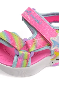 Sandale SKECHERS roz, UNICORN DREAMS, din material textil imagine