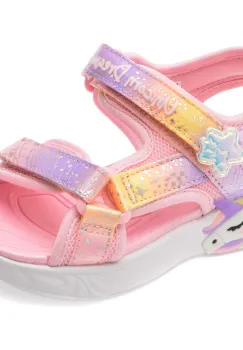 Sandale SKECHERS roz, UNICORN DREAMS, din material textil imagine