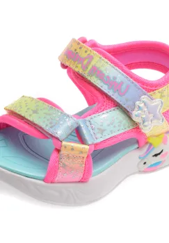 Sandale SKECHERS roz, UNICORN DREAMS, din material textil imagine