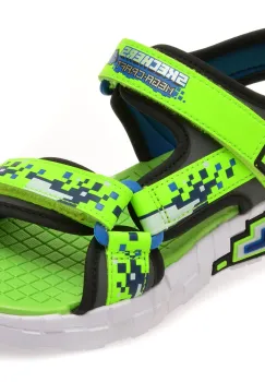 Sandale SKECHERS verzi, MEGA-SPLASH 4K, din piele ecologica imagine