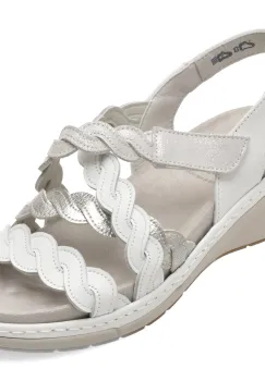 Sandale SUAVE albe, 18005, din piele naturala imagine