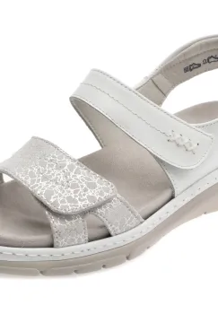 Sandale SUAVE albe, MOSTAR, din piele naturala imagine