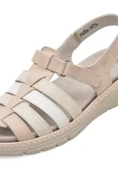 Sandale SUAVE bej, 12516, din piele naturala imagine