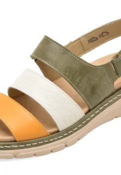 Sandale SUAVE kaki, 12511, din piele naturala imagine