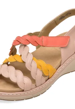 Sandale SUAVE multicolor, 18005, din piele naturala imagine
