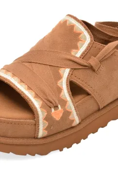 Sandale UGG maro, GOLDENSTAR HI ARTISTITCH, din piele intoarsa imagine