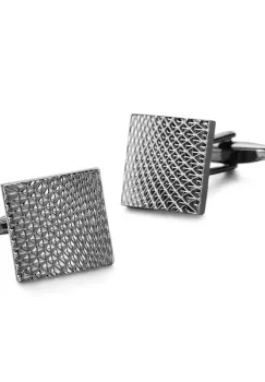 Butoni camasa, BN009, model patrat, Negru imagine