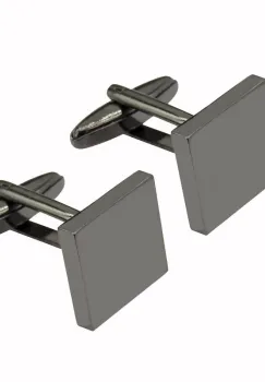 Butoni camasa, BN014, model patrat, Negru imagine