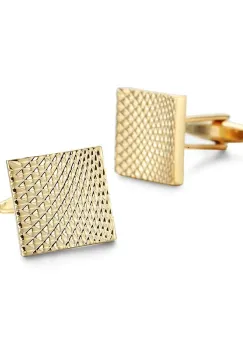 Butoni camasa, BN017, model patrat, Auriu imagine