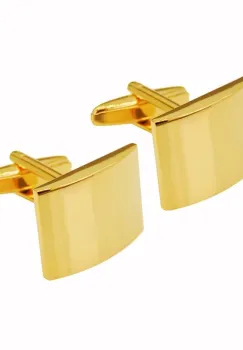 Butoni camasa, BN019, model dreptunghiular, Auriu imagine