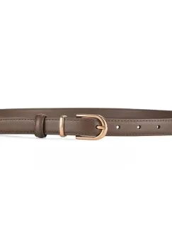 Curea dama C-186, piele naturala, Taupe imagine