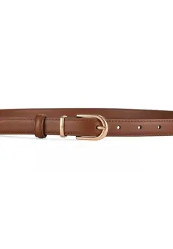 Curea dama C-187, piele naturala, Maro imagine