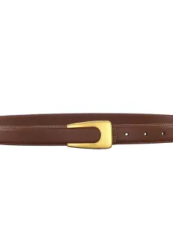 Curea dama C-189, piele naturala, Maro imagine