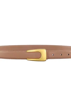 Curea dama C-190, piele naturala, Bej imagine