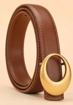 Curea dama C-197, piele naturala, Maro imagine