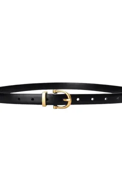 Curea dama C-210, piele naturala, Neagra imagine