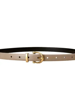 Curea dama C-212, piele naturala, Bej imagine