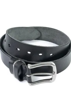 Curea pentru barbati 5803, piele naturala, 120 cm, Neagra imagine