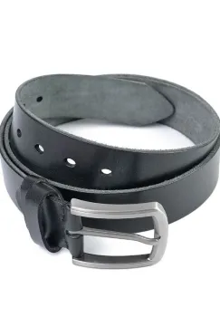 Curea pentru barbati 5815, piele naturala, 120 cm, Neagra imagine
