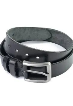 Curea pentru barbati 5816, piele naturala, 120 cm, Neagra imagine