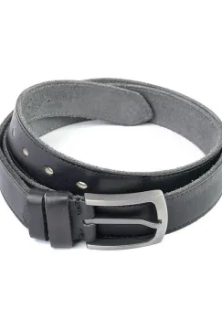 Curea pentru barbati 7101, piele naturala, 130 cm, Neagra imagine
