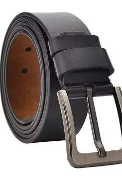 Curea pentru barbati C-137, piele naturala, Negru imagine