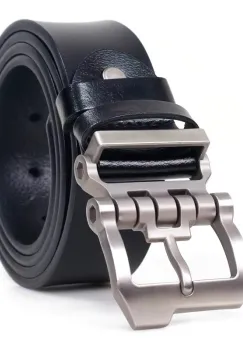 Curea pentru barbati C-156, piele naturala, Negru imagine