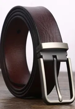 Curea pentru barbati C-161, piele naturala, Maro inchis imagine