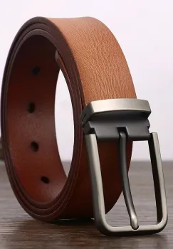 Curea pentru barbati C-162, piele naturala, Maro imagine