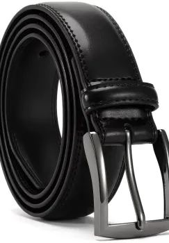 Curea pentru barbati C-166, piele naturala, Negru imagine