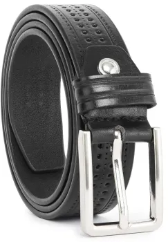 Curea pentru barbati C-182, piele naturala, Negru imagine