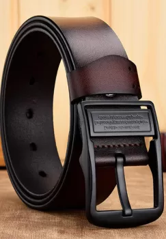 Curea pentru barbati C-65, piele naturala, Maro imagine