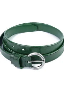Curea pentru dama 2048, piele naturala, 110 cm, Verde imagine