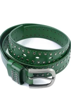 Curea pentru dama 6118, piele naturala, 110 cm, Verde imagine