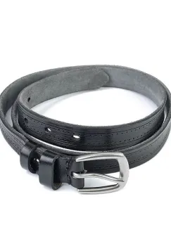 Curea pentru dama 6282, piele naturala, 110 cm, Neagra imagine