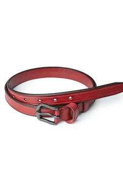 Curea pentru dama 6417, piele naturala, 115 cm, Bordo imagine