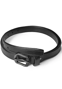 Curea pentru dama 6417, piele naturala, 115 cm, Neagra imagine