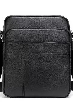 Geanta barbati, Luis GT1320, piele naturala, model negru imagine