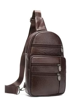 Geanta barbati, Robert GT1347, piele naturala, model maro inchis imagine