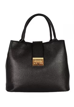 Geanta dama Alissa GT1285, piele naturala, negru imagine