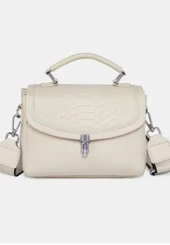 Geanta dama, Arina GT3116, piele naturala, Crem imagine