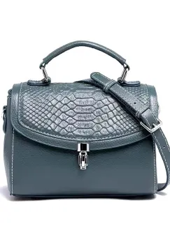 Geanta dama, Arina GT3117, piele naturala, Albastru imagine