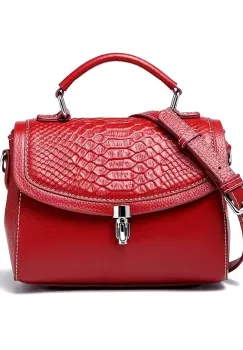 Geanta dama, Arina GT3119, piele naturala, Bordo imagine