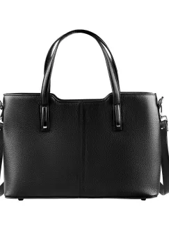Geanta dama, Caelia GT3644, piele naturala, Negru imagine